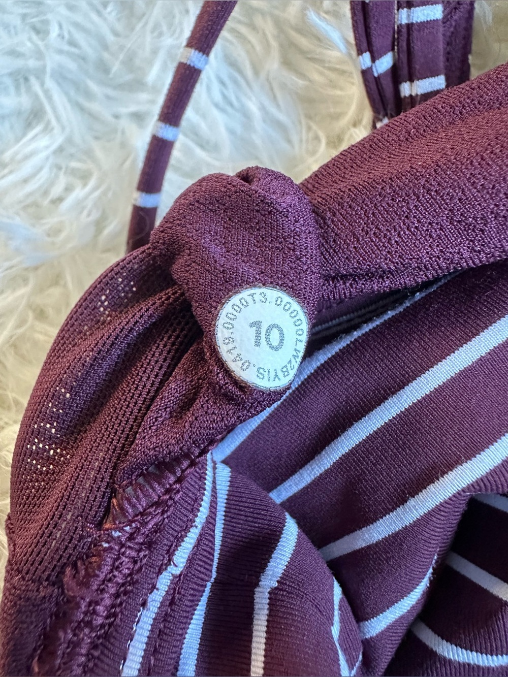 Lululemon Free To Be Wild Long Line Sports Bra Burgundy Strappy Yoga Workout 10 - Picture 7 of 7